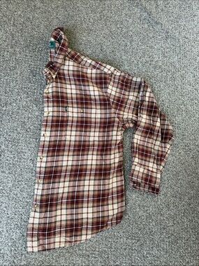 G.H. Bass & Co. Red and Cream flannel Plaid Button-Down Shirt